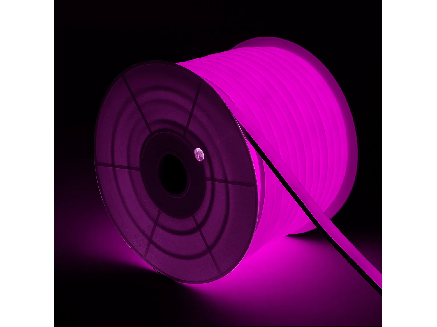 Striscia LED Neon Regolabile 220V Rosa Semicircolare 180 7.5W/m IP67 Taglio 100cm 50 m