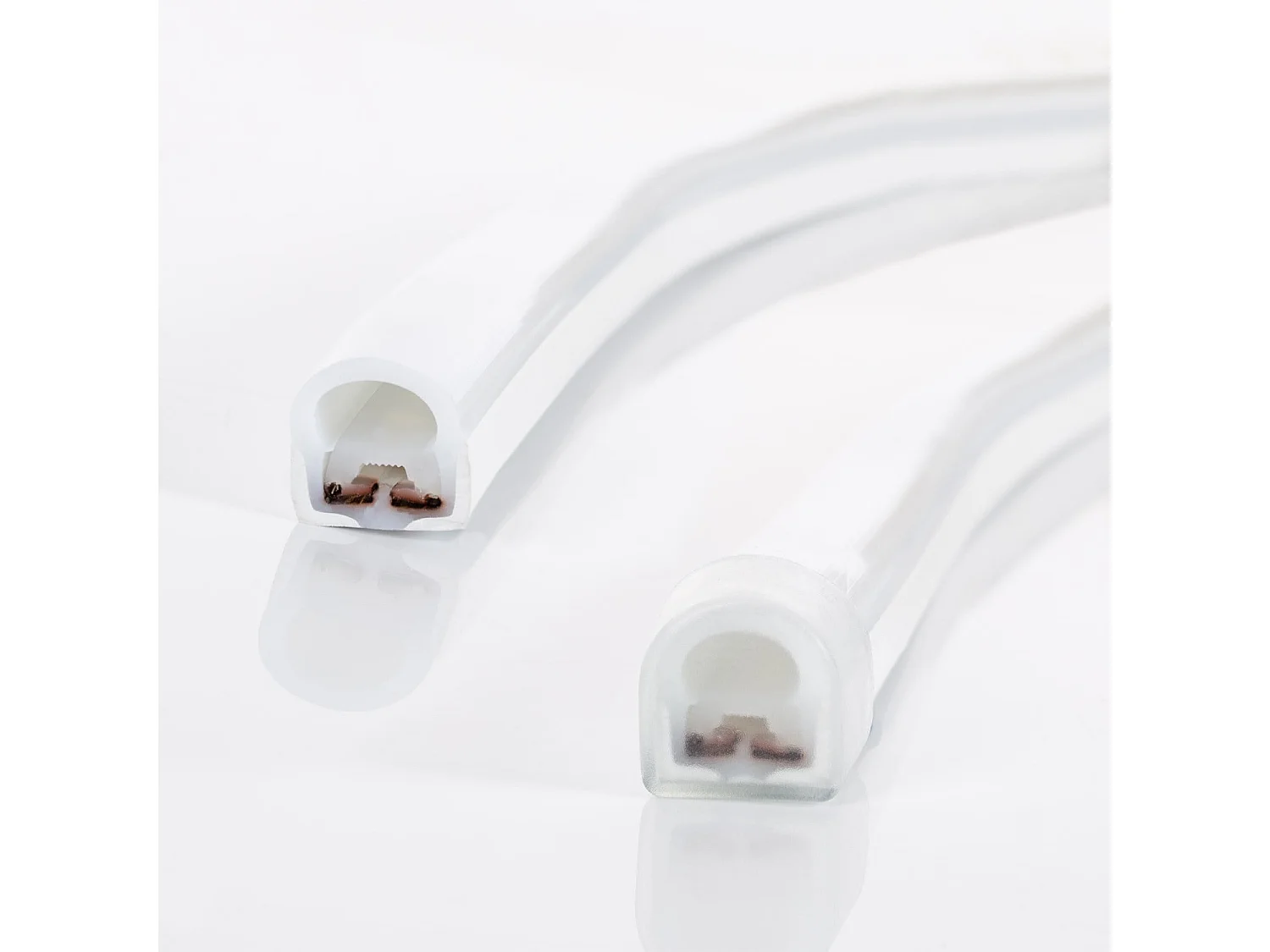 Striscia LED Neon Regolabile 220V Rosa Semicircolare 180 7.5W/m IP67 Taglio 100cm 50 m