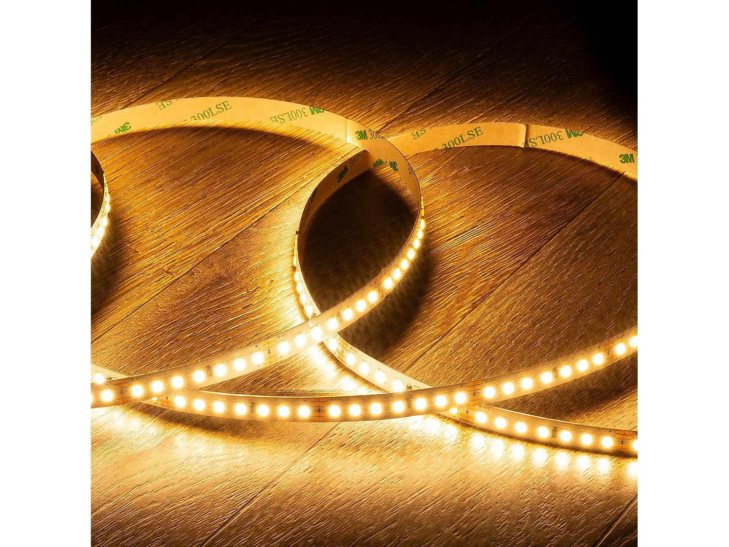 Ruban LED 48V SMD 140 LED/m BOBINE 30m Longue Distance 10W/m 1000lm/m Largeur 10mm Coupe 5cm IP20 2700K Blanc chaud