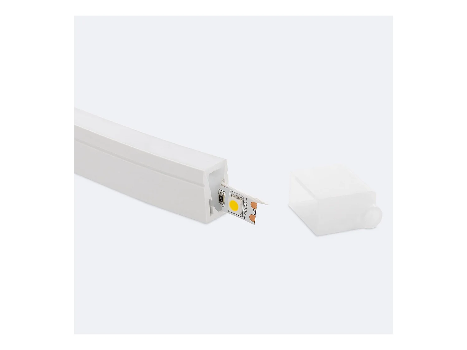 Profilé Néon SFLEX 12x20 Courbe Latérale pour Rubans LED IP20 jusqu'à 11 mm 10 m