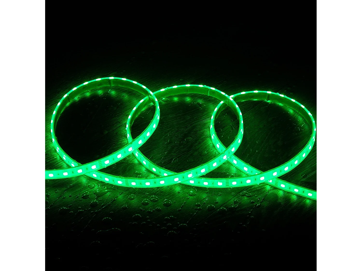 Ruban LED 24V RGB SMD 60 LED/m 5m 10W/m Largeur 12mm Coupe 10cm IP68 SILICONE FLEX RGB