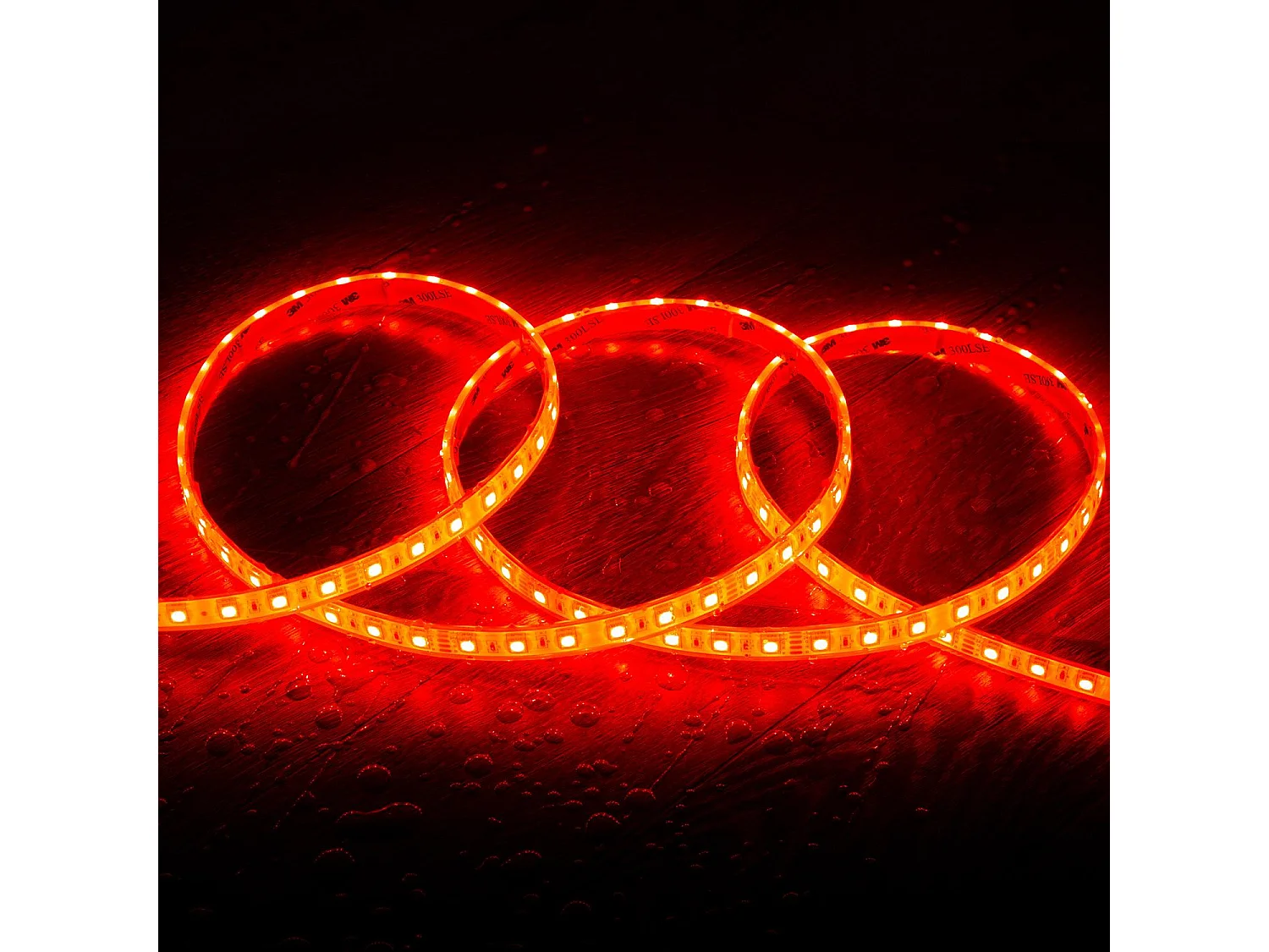 Ruban LED 24V RGB SMD 60 LED/m 5m 10W/m Largeur 12mm Coupe 10cm IP68 SILICONE FLEX RGB