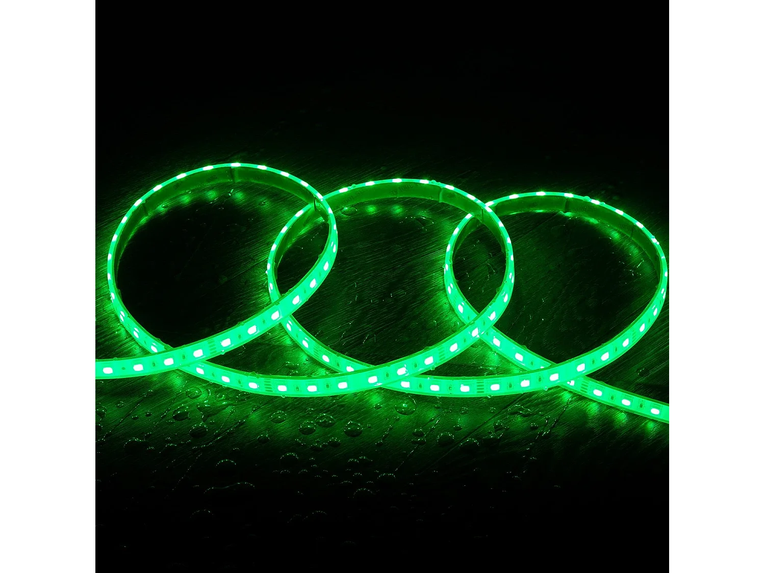 Ruban LED 24V RGB SMD 60 LED/m 5m 10W/m Largeur 12mm Coupe 10cm IP68 SILICONE FLEX RGB