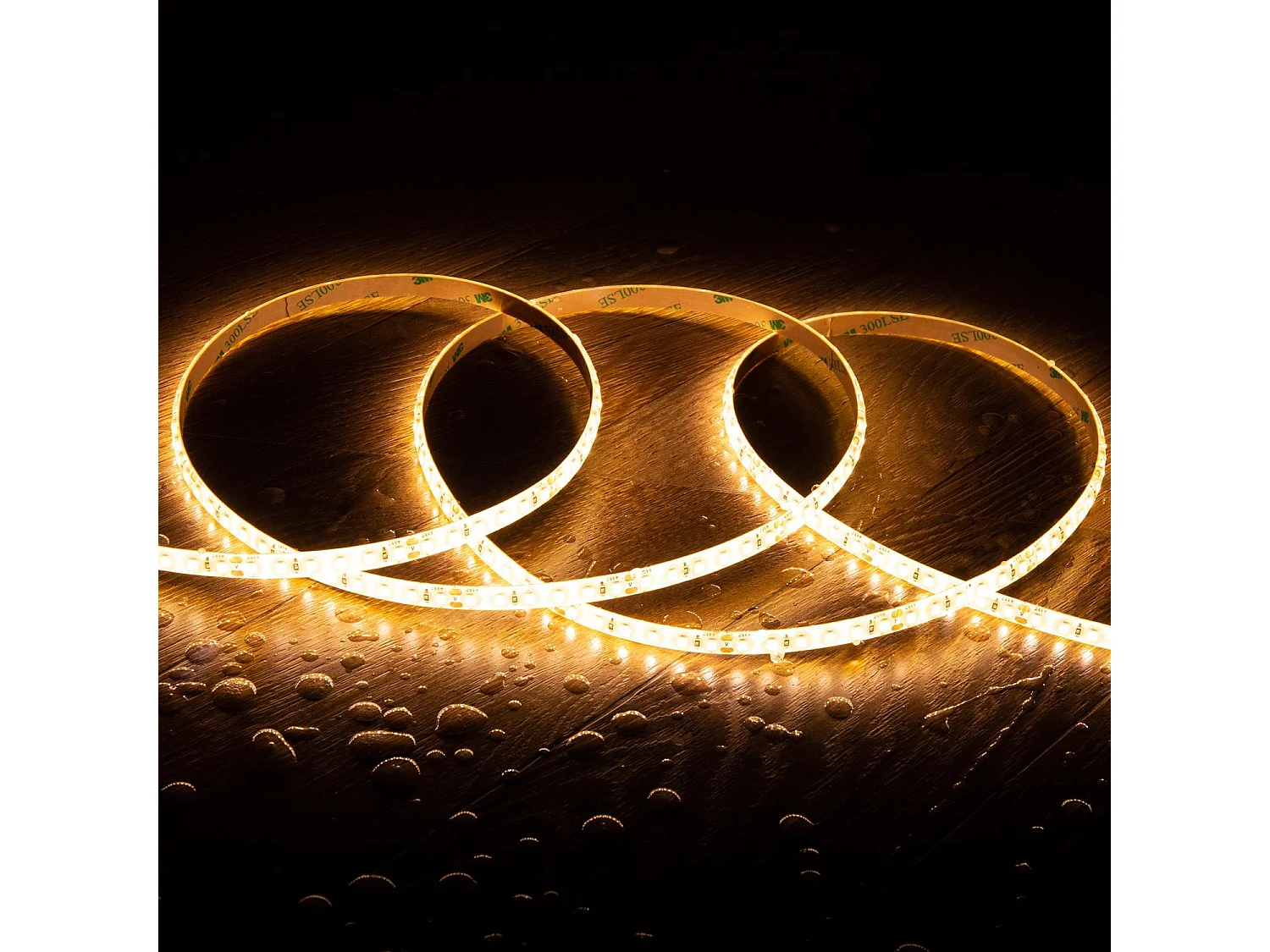 Ruban LED 24V SMD 120 LED/m 5m 10W/m 1000lm/m Largeur 8mm Coupe 5cm IP65 2700K Blanc chaud