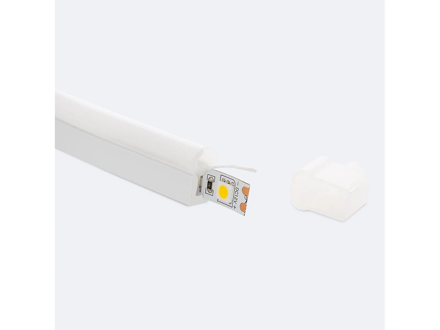 Profilé Néon SFLEX 8x17 Courbe Latérale pour Rubans LED IP20 jusqu'à 8 mm 2 m