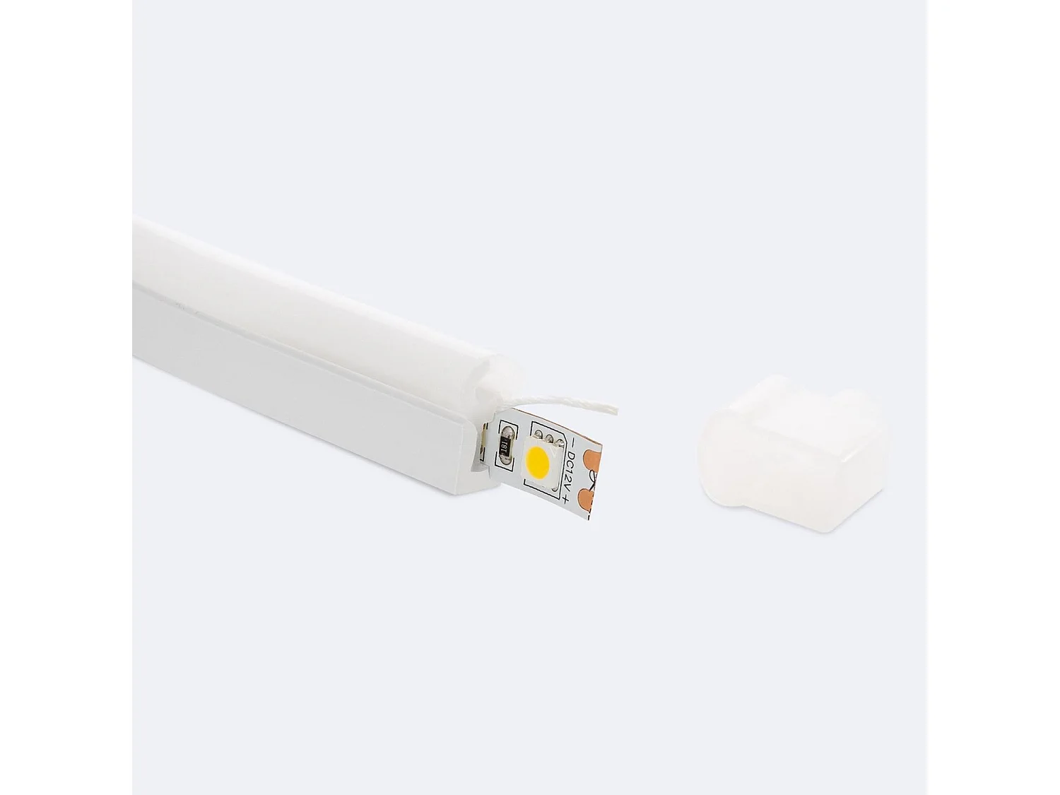 Profilé Néon SFLEX 8x17 Courbe Latérale pour Rubans LED IP20 jusqu'à 8 mm 2 m