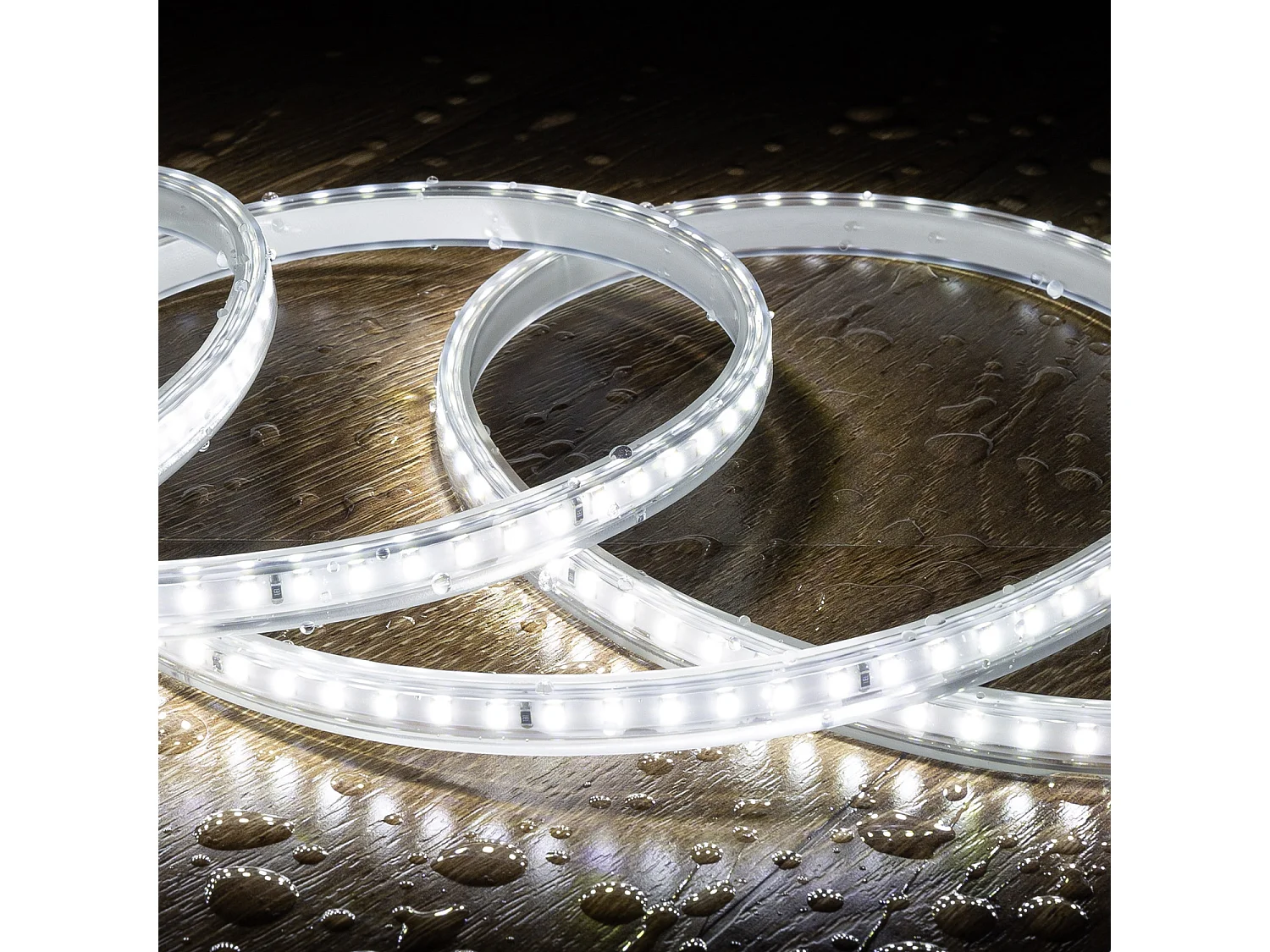 Tira LED Regulable 220V SMD 120 LED/m BOBINA 50m 8.5W/m 850lm/m Ancho 12mm Corte 20cm IP65 6000K Blanco Frío