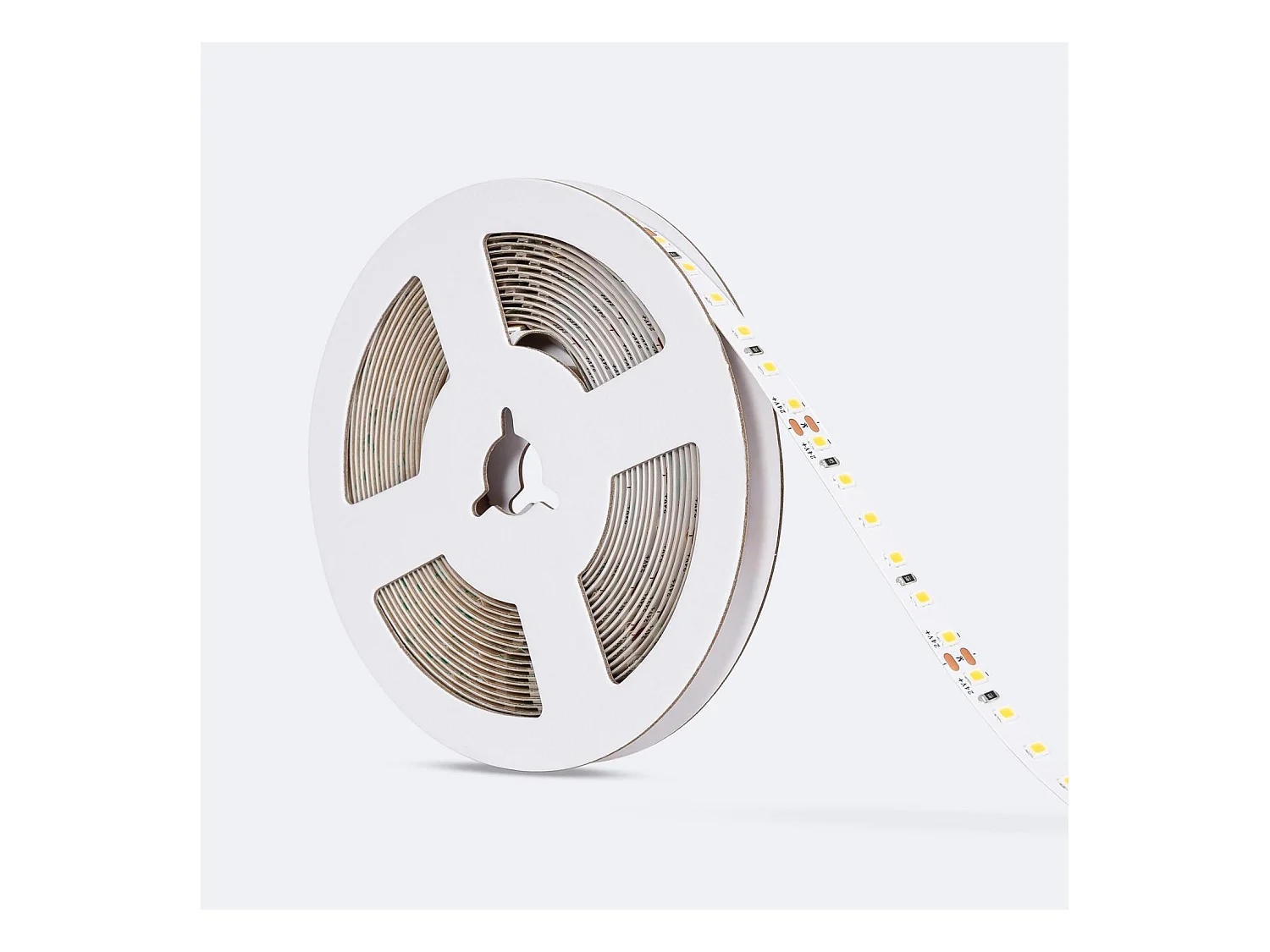 Ruban LED 24V SMD 120 LED/m 5m 10W/m 1000lm/m Largeur 8mm Coupe 5cm IP20 2700K Blanc chaud