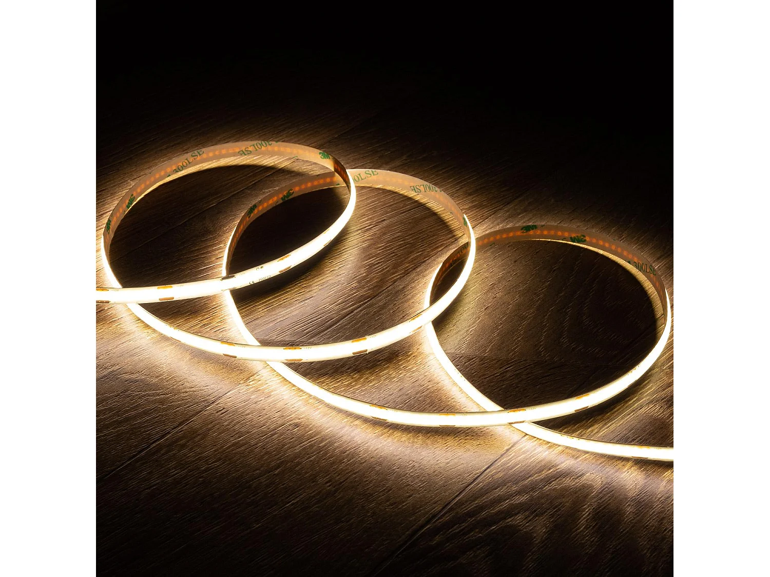 Ruban LED 12V COB 320 LED/m 5m 10W/m 1000lm/m Largeur 8mm Coupe 2.5cm IP20 CRI90 4000K Blanc neutre