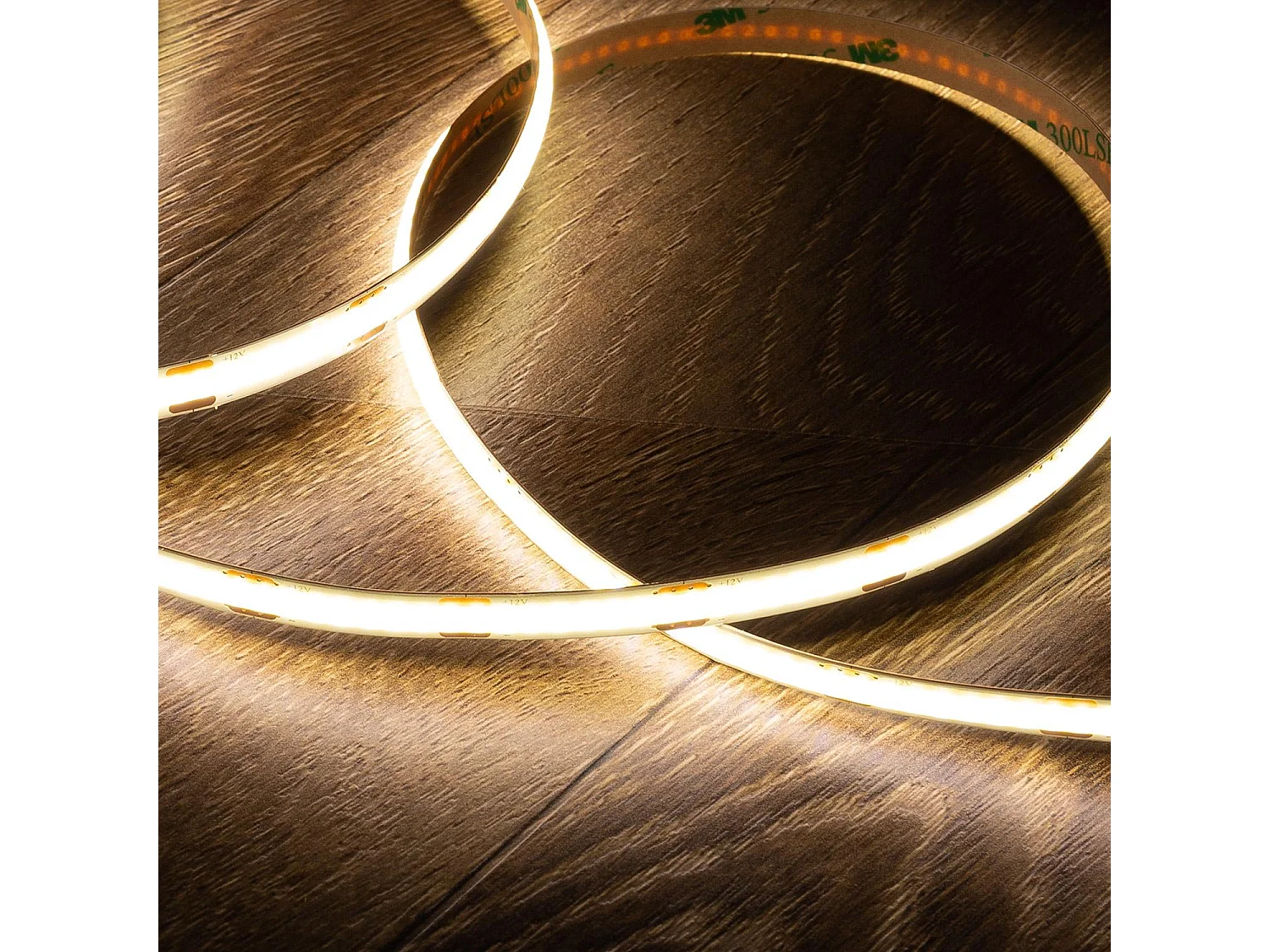 Ruban LED 12V COB 320 LED/m 5m 10W/m 1000lm/m Largeur 8mm Coupe 2.5cm IP20 CRI90 4000K Blanc neutre