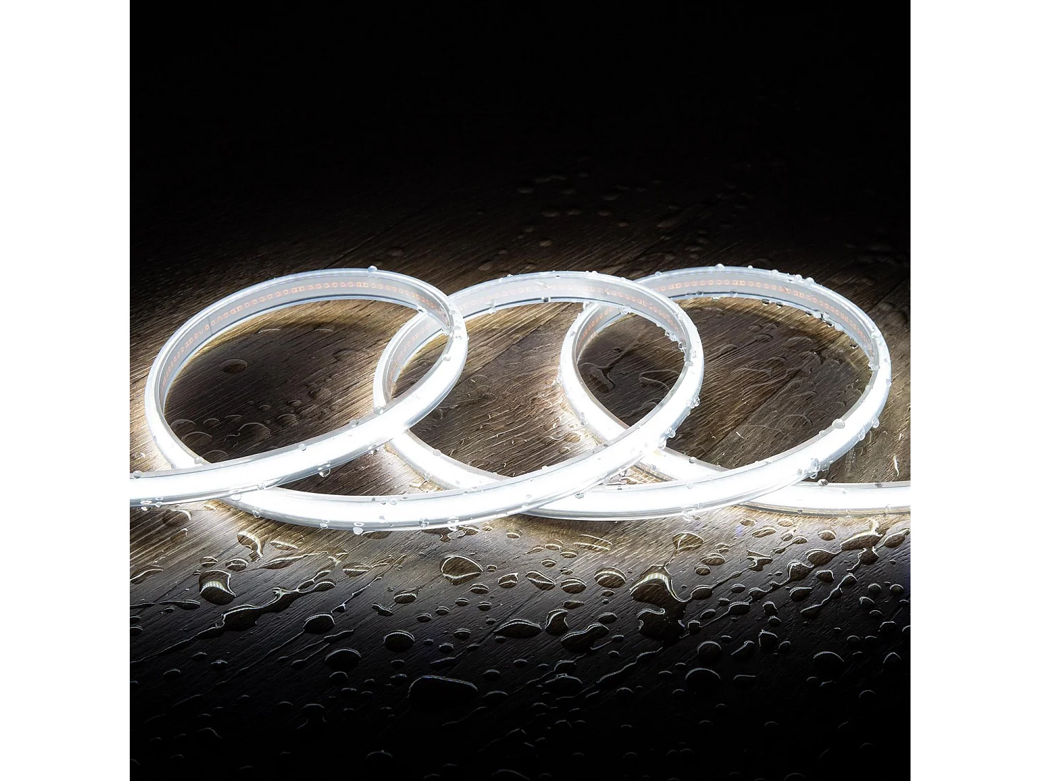 Tira LED Regulable 220V COB 320 LED/m Blanco Frío 8W/m 720lm/m Ancho 12mm Corte 50cm IP65 CRI90 a Medida 3 m