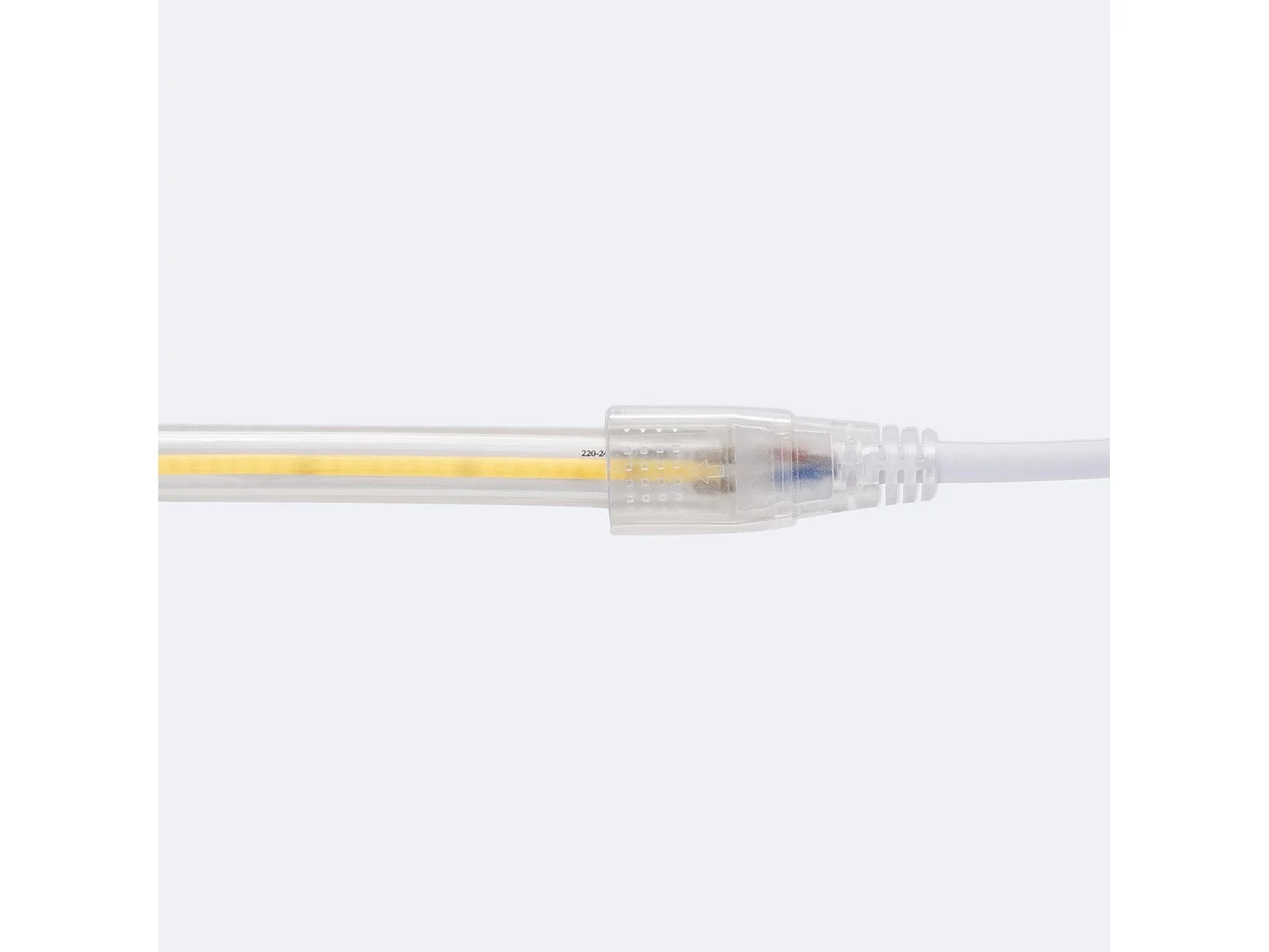 Tira LED Regulable 220V COB 320 LED/m Blanco Frío 8W/m 720lm/m Ancho 12mm Corte 50cm IP65 CRI90 a Medida 3 m
