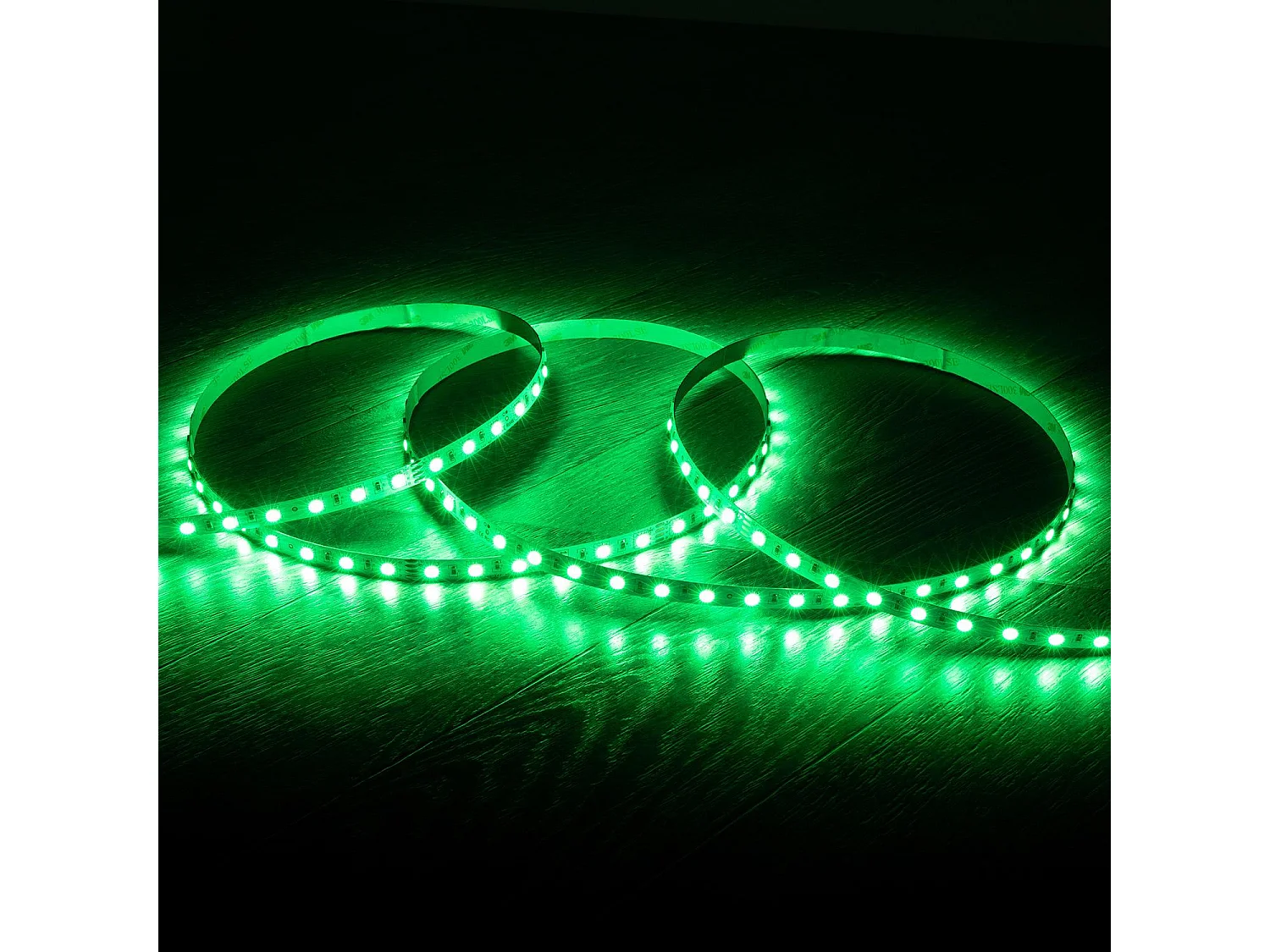 Ruban LED 24V RGB SMD 60 LED/m 5m 10W/m Largeur 10mm Coupe 10cm IP20 RGB