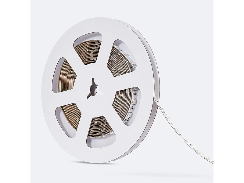 Ruban LED 24V RGB SMD 60 LED/m 5m 10W/m Largeur 10mm Coupe 10cm IP20 RGB