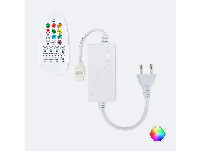 Controller per Strisce LED RGB 220V AC SMD Silicone FLEX con Telecomando RF Bianco