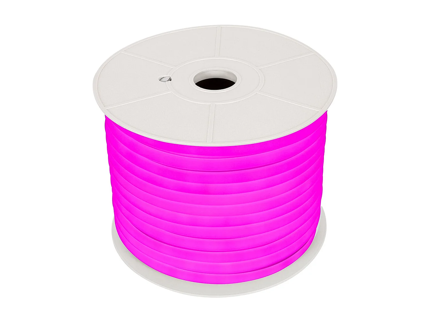 Tira LED Neón Regulable 220V BOBINA 50m Rosa Semicircular 180 7.5W/m Corte 100cm IP67 Rosa
