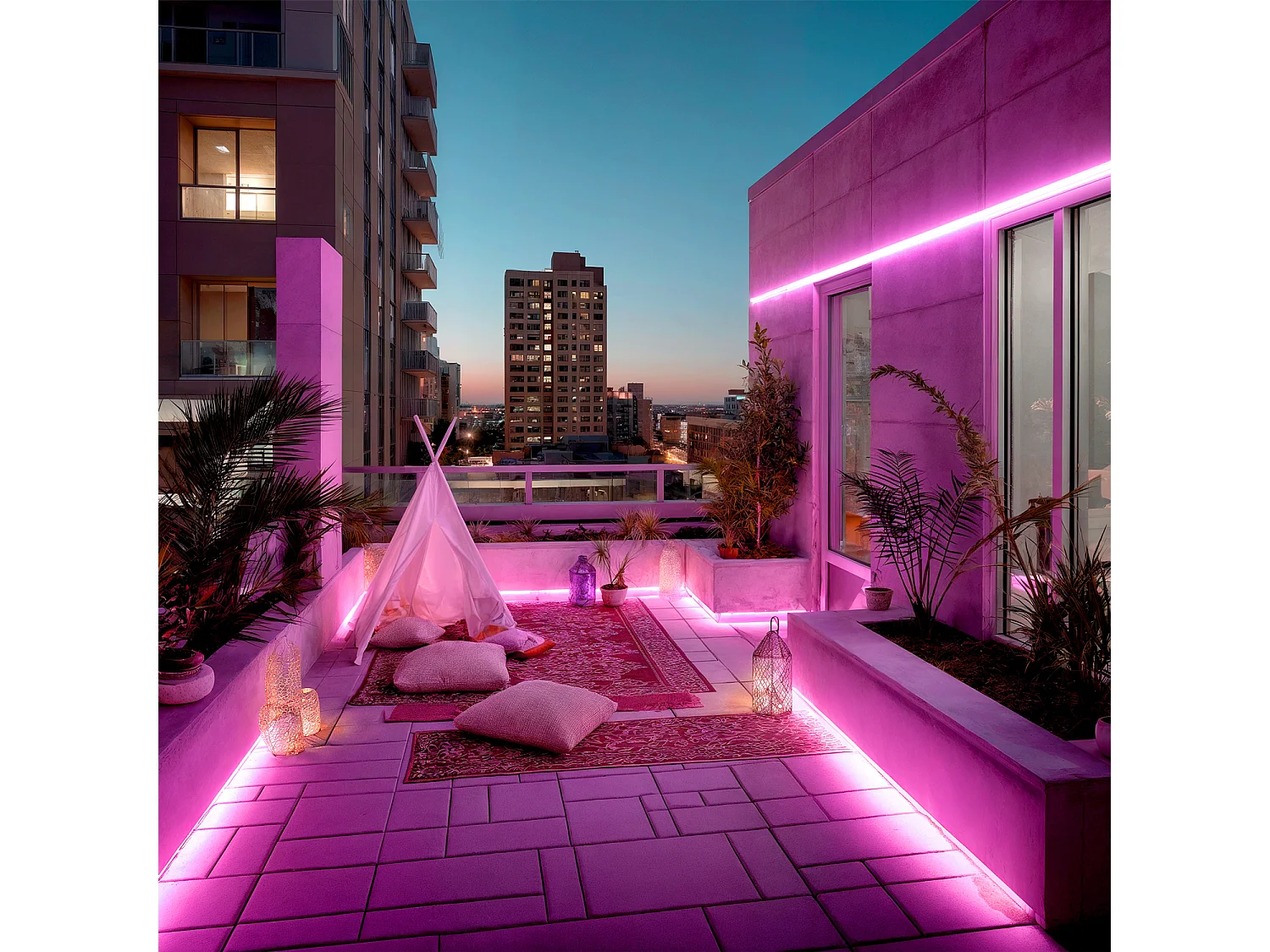 Tira LED Neón Regulable 220V BOBINA 50m Rosa Semicircular 180 7.5W/m Corte 100cm IP67 Rosa