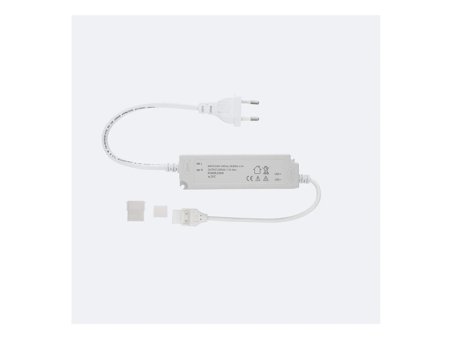 Driver No Flicker pour Rubans LED 220V AC SMD Silicone FLEX IP65 Largeur 12mm 400 W