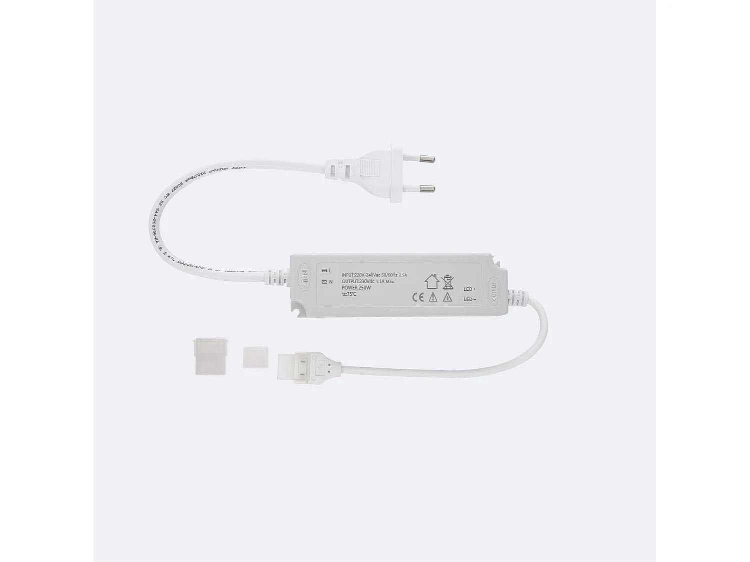 Driver No Flicker pour Rubans LED 220V AC SMD Silicone FLEX IP65 Largeur 12mm 400 W