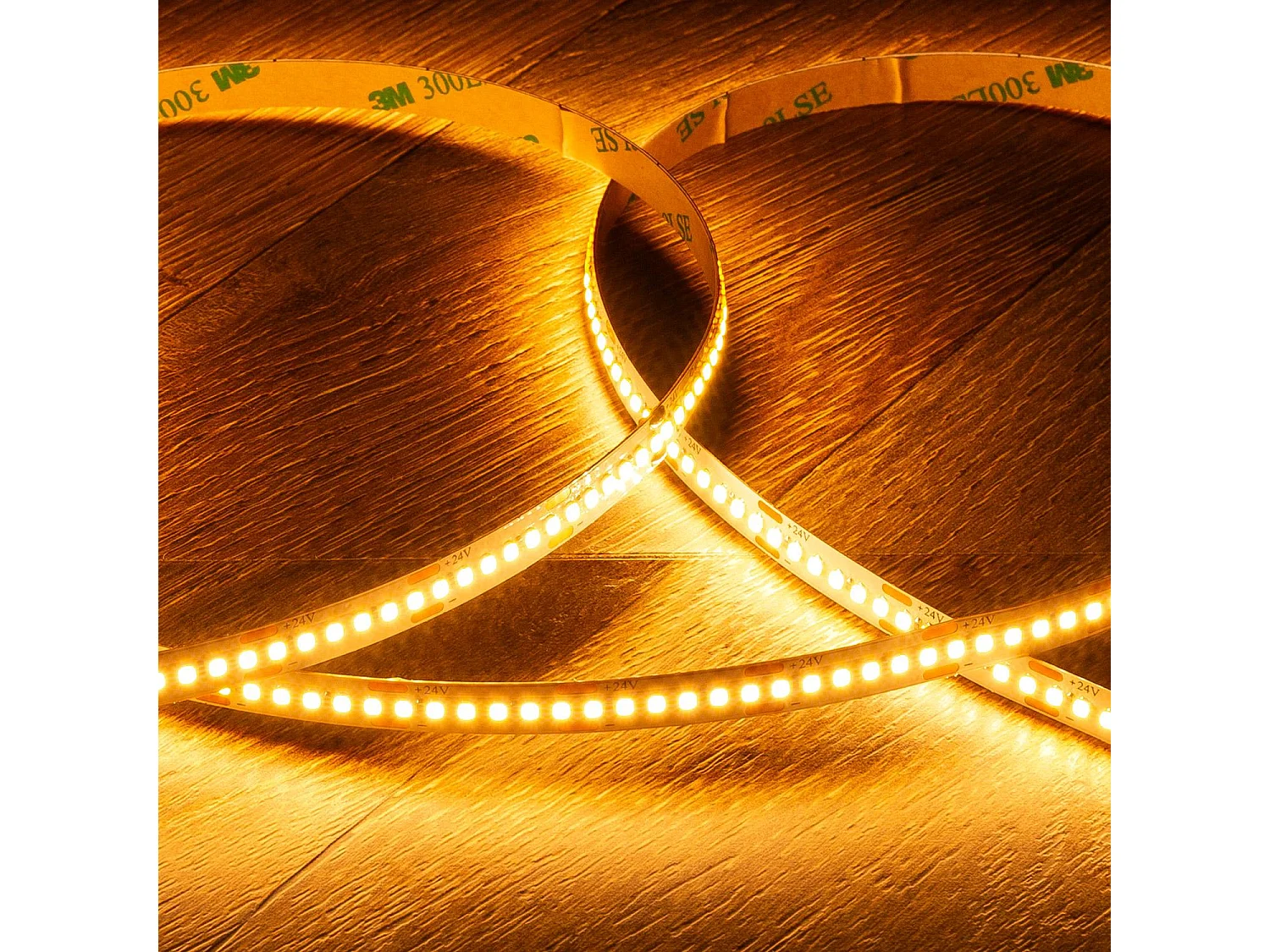 Ruban LED 24V SMD 252 LED/m 5m 12W/m 1200lm/m Largeur 8mm FreeCut IP20 CRI90 2200K Super chaud