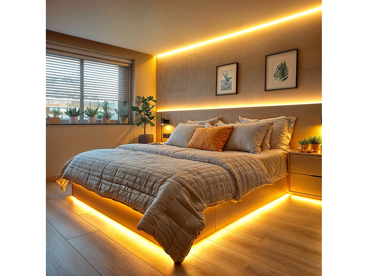 Ruban LED 24V SMD 252 LED/m 5m 12W/m 1200lm/m Largeur 8mm FreeCut IP20 CRI90 2200K Super chaud