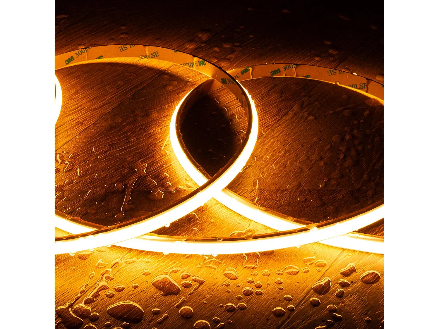 Ruban LED 24V WCOB 252 LED/m 5m 12W/m 1080lm/m Largeur 10mm FreeCut IP65 CRI90 SILICONE FLEX 6000K Blanc froid