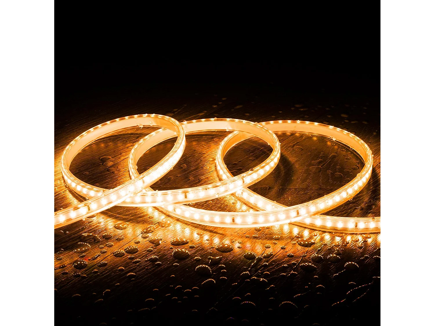 Ruban LED Dimmable 220V SMD 120 LED/m Blanc Super Chaud 7.5W/m 750lm/m Largeur 12mm Coupe 20cm IP65 Sur mesure 10 m