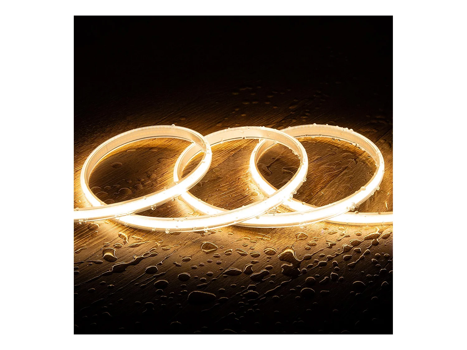 Striscia LED Regolabile 220V COB 320 LED/m Bianco Caldo 8W/m 720lm/m Larga 12mm IP65 CRI90 Taglio 50cm 25 m