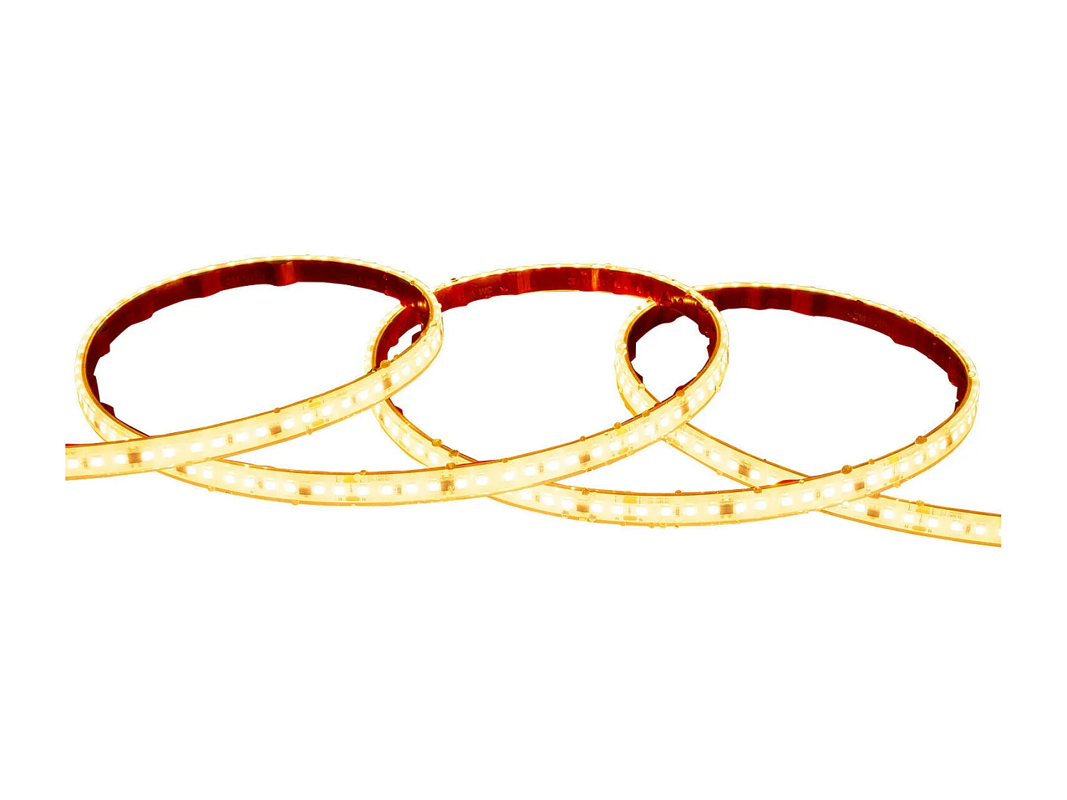 Ruban LED Dimmable Auto-redressement 220V SMD2835 Silicone FLEX 120 LED/m IP67 High Lumen Largeur 12mm Coupe 10 cm sur Mesure Blanc chaud 40 m 2200K