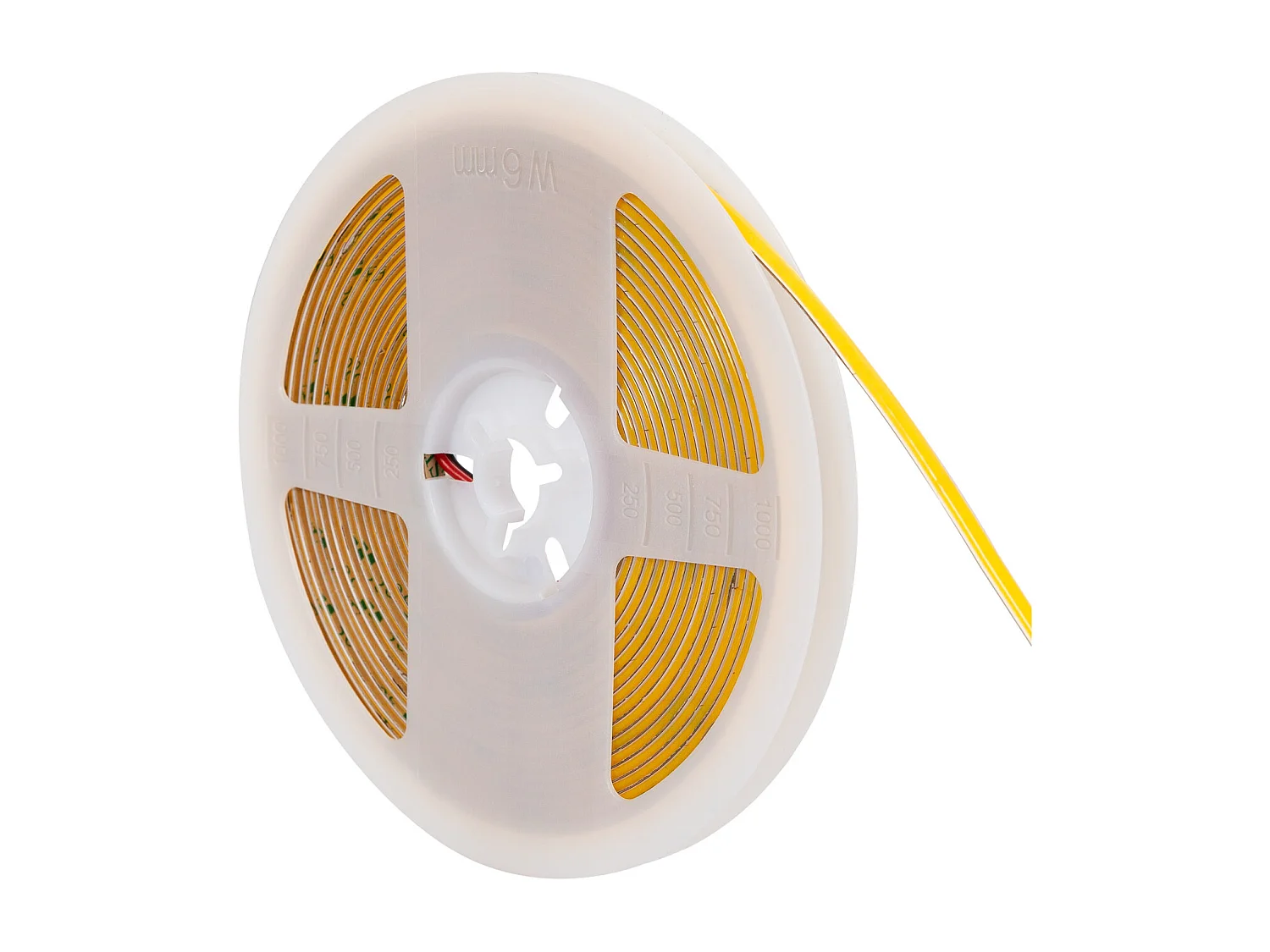 Bobina 5m Striscia LED 24V COB 385 LED/m 10W/m 1000lm/m Larga 5mm Supernarrow IP20 CRI90 Taglio 4cm 5000K Bianco Freddo