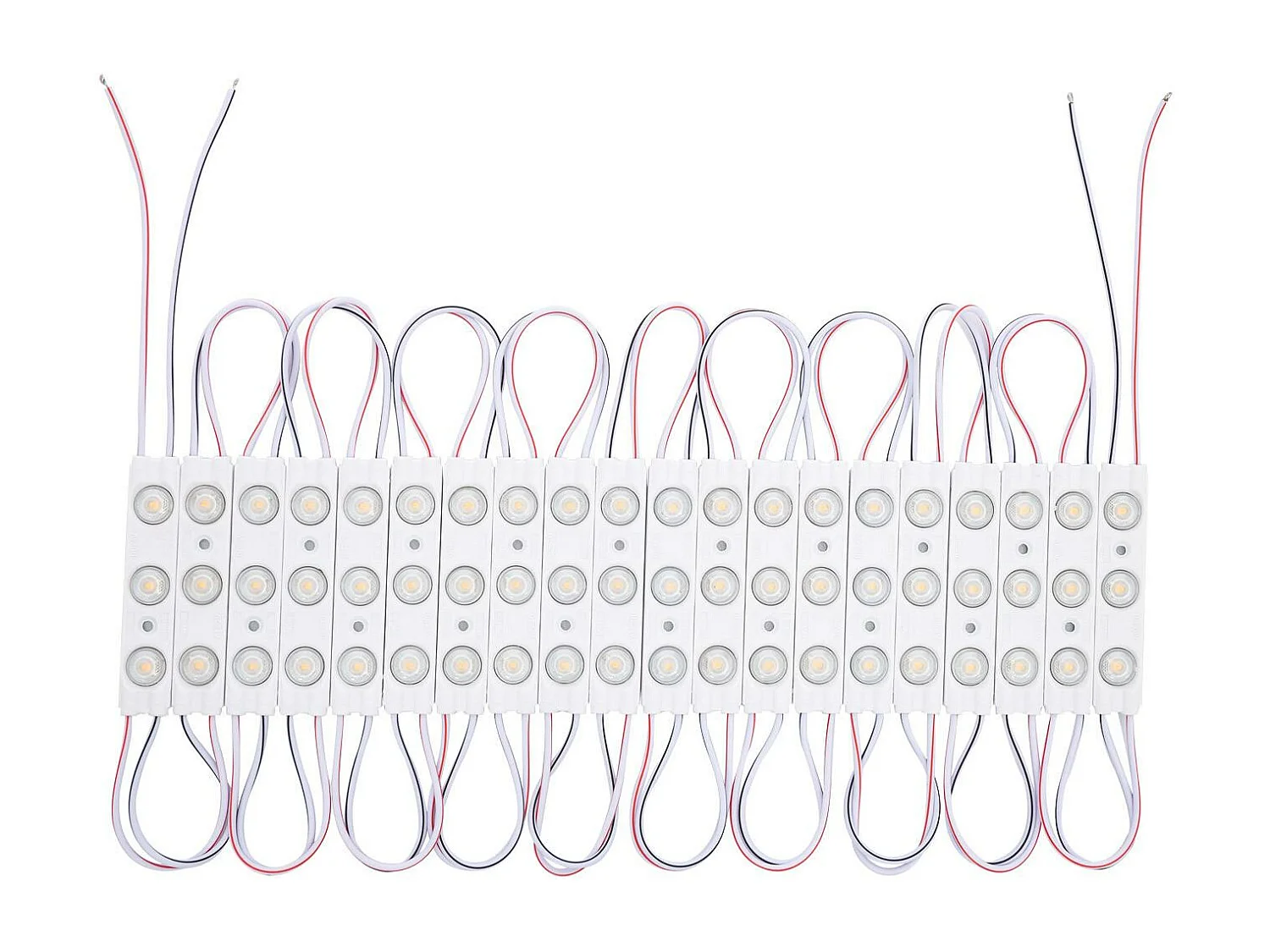 Module LED 20 Pièces 24W IP65 24V DC pour Enseignes Publicitaires 2.5m 3000K Blanc chaud