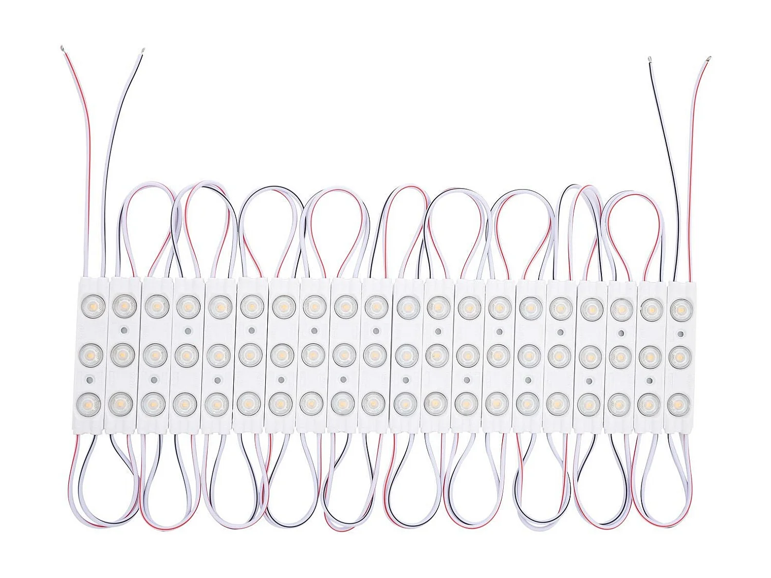 Module LED 20 Pièces 24W IP65 24V DC pour Enseignes Publicitaires 2.5m 3000K Blanc chaud