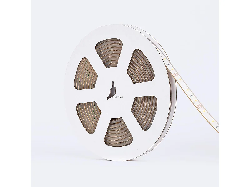 Tira LED 12V SMD 60 LED/m 5m 5W/m 500lm/m Ancho 10mm Corte 5cm Sumergible IP68 SILICONE FLEX 4000K Blanco Neutro