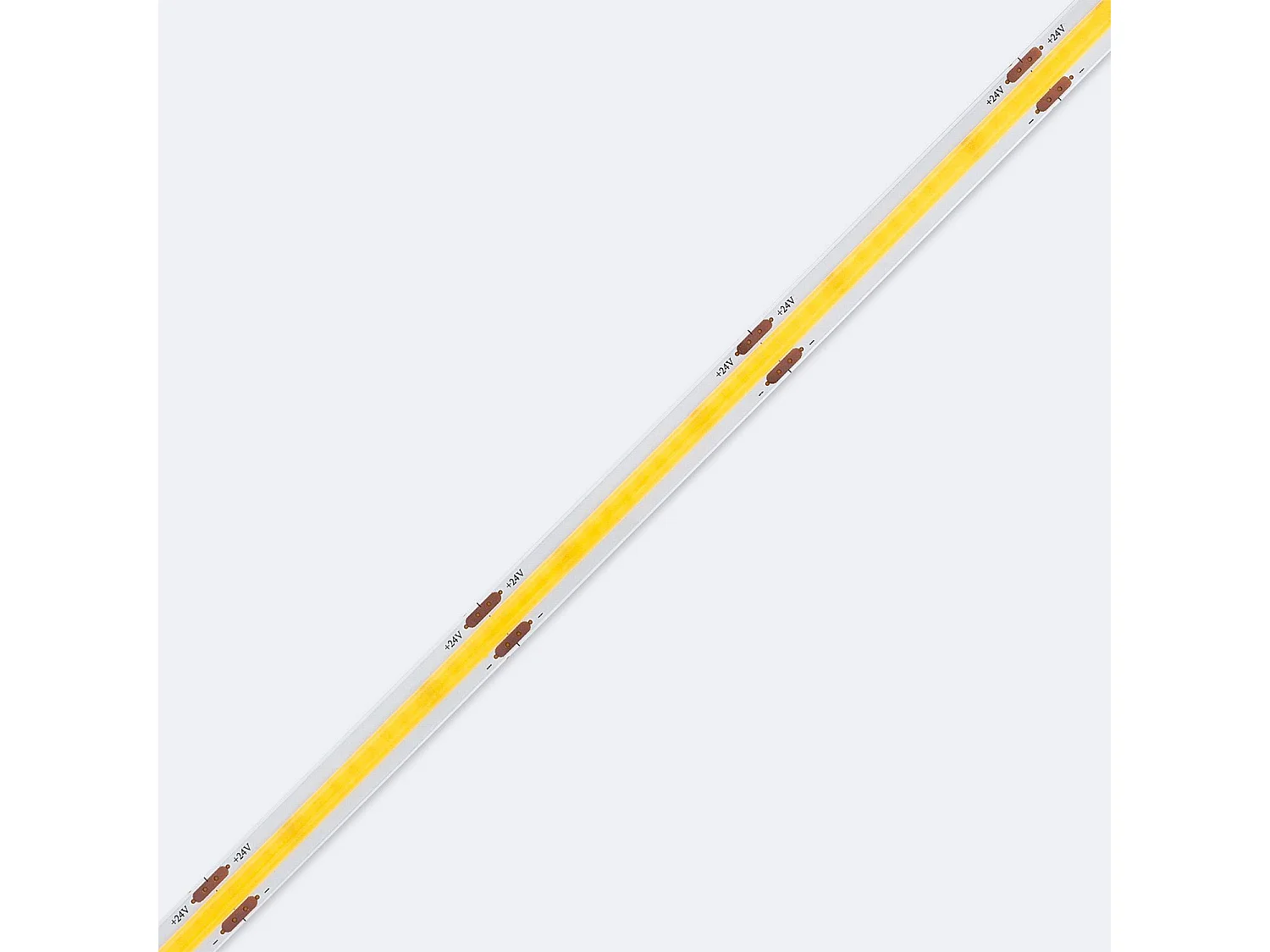 Ruban LED 24V COB 320 LED/m 5m 10W/m 1000lm/m Largeur 8mm Coupe 5cm IP20 CRI90 2700K Blanc chaud