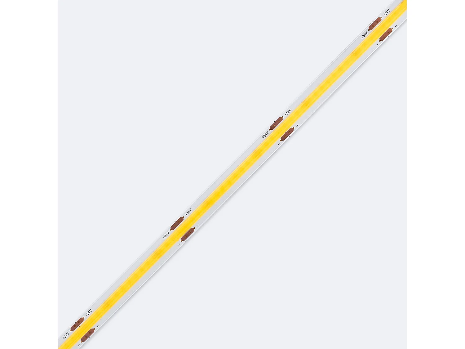 Tira LED 24V COB 320 LED/m 5m 10W/m 1000lm/m Ancho 8mm Corte 5cm IP20 CRI90 2700K Blanco Cálido