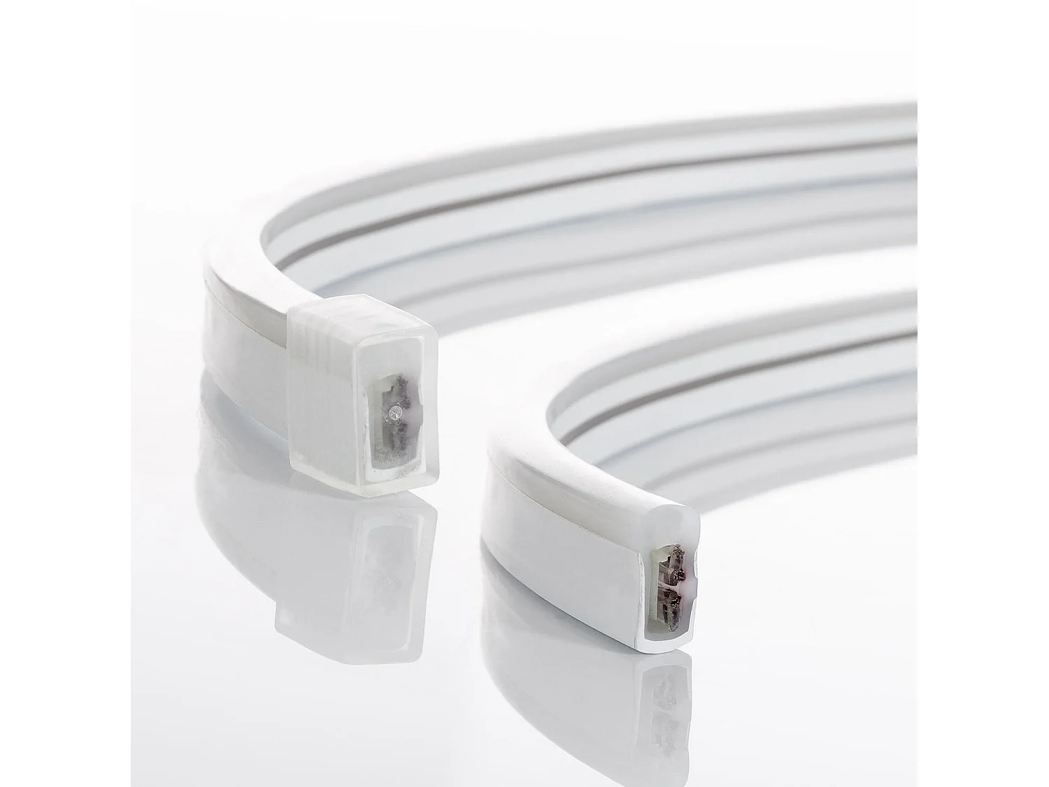 Striscia LED Neon Regolabile 220V RGB Semicircolare 180 9W/m IP67 Taglio 100cm 2 m