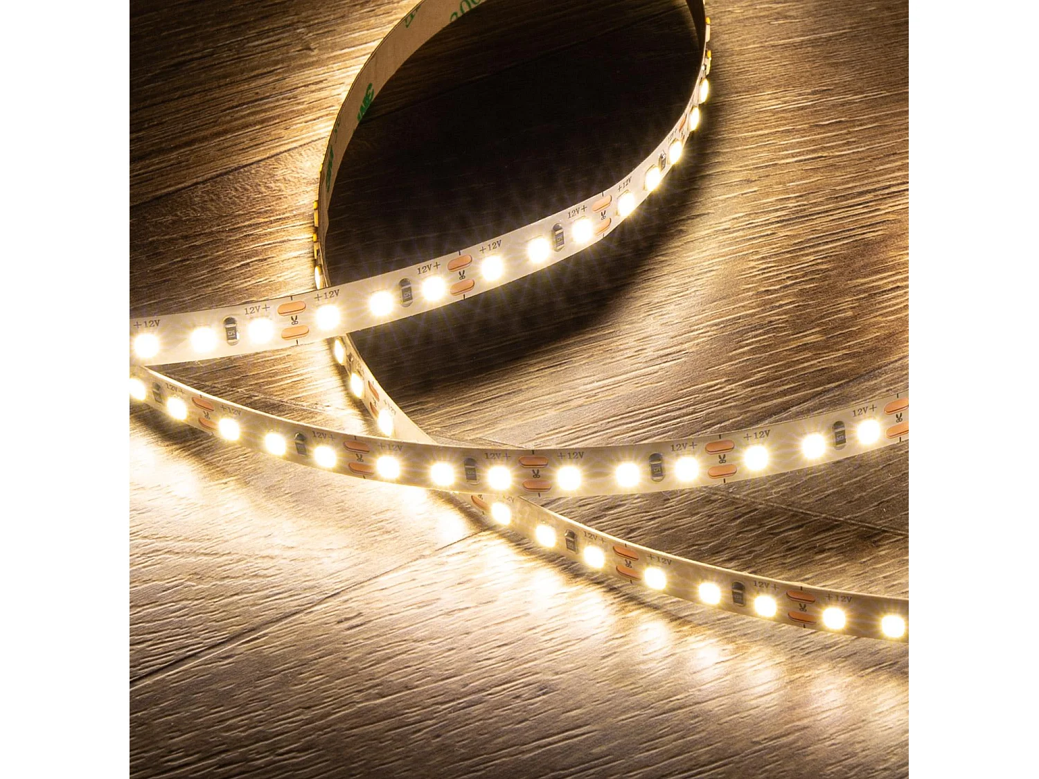 Ruban LED 12V SMD 120 LED/m 5m 10W/m 1000lm/m Largeur 8mm Coupe 2.5cm IP20 4000K Blanc neutre