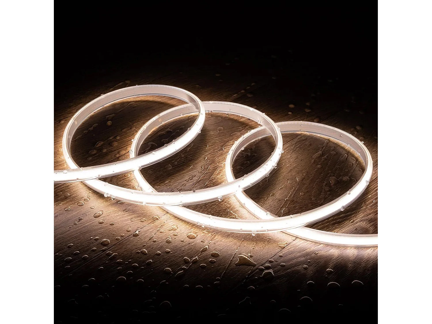 Striscia LED Regolabile 220V COB Autorettificata 320 LED/m 8W/m 720 lm/m Larga 12mm IP65 CRI90 Taglio 50cm 4000K Bianco Naturale 15 m