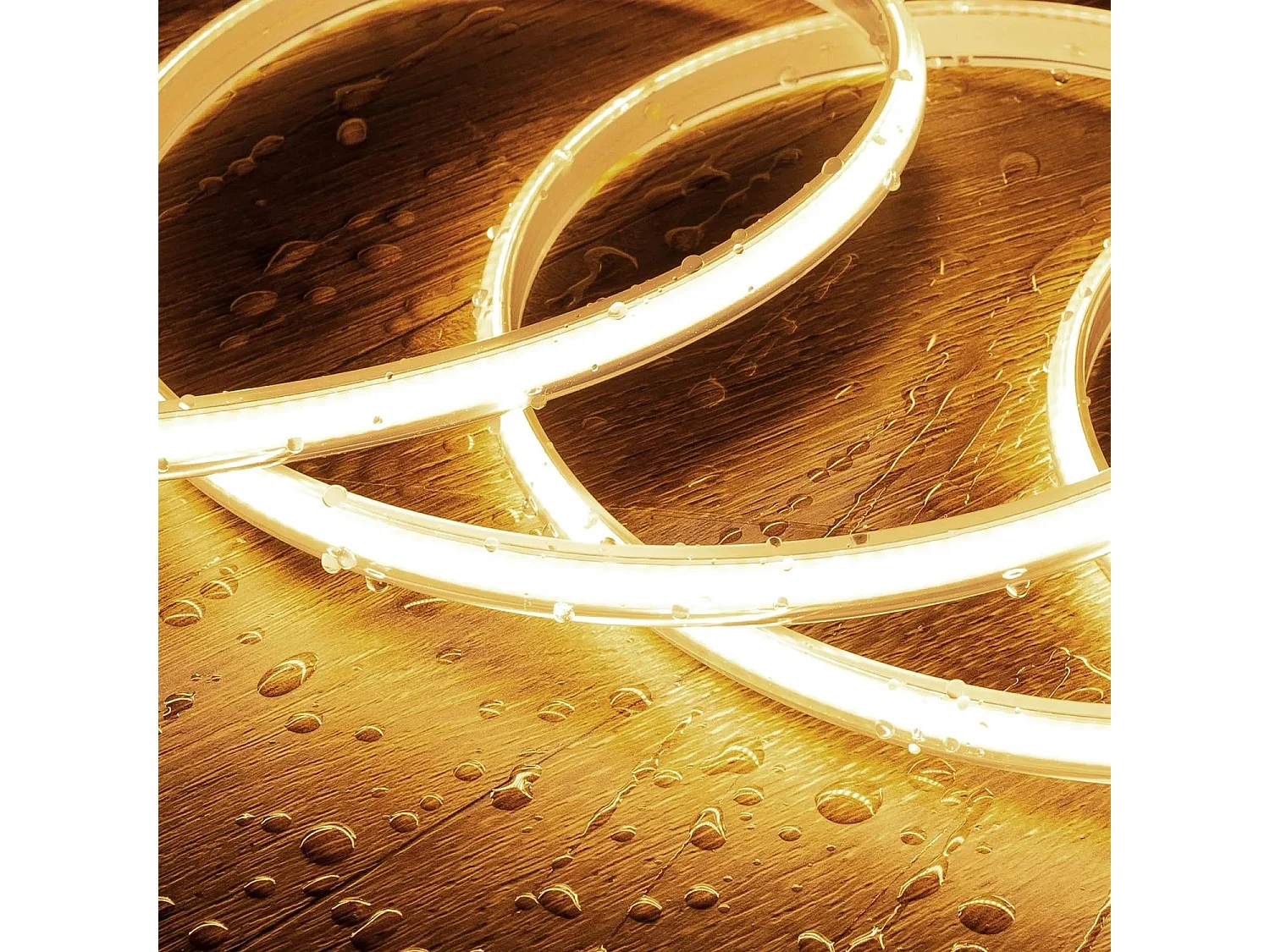 Striscia LED Regolabile 220V COB Autorettificata 320 LED/m 8W/m 720 lm/m Larga 12mm IP65 CRI90 Taglio 50cm 2700K Bianco Caldo 10 m