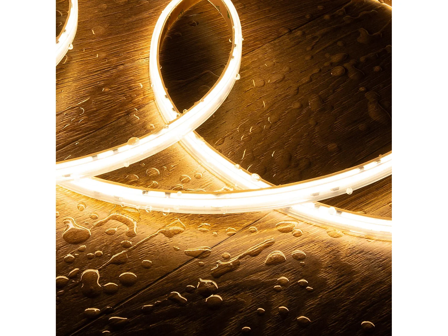 Tira LED Regulable 220V COB Autorrectificada 320 LED/m BOBINA 50m 8W/m 720 lm/m Ancho 12mm Corte 50cm IP65 CRI90 2200K Súper Cálido