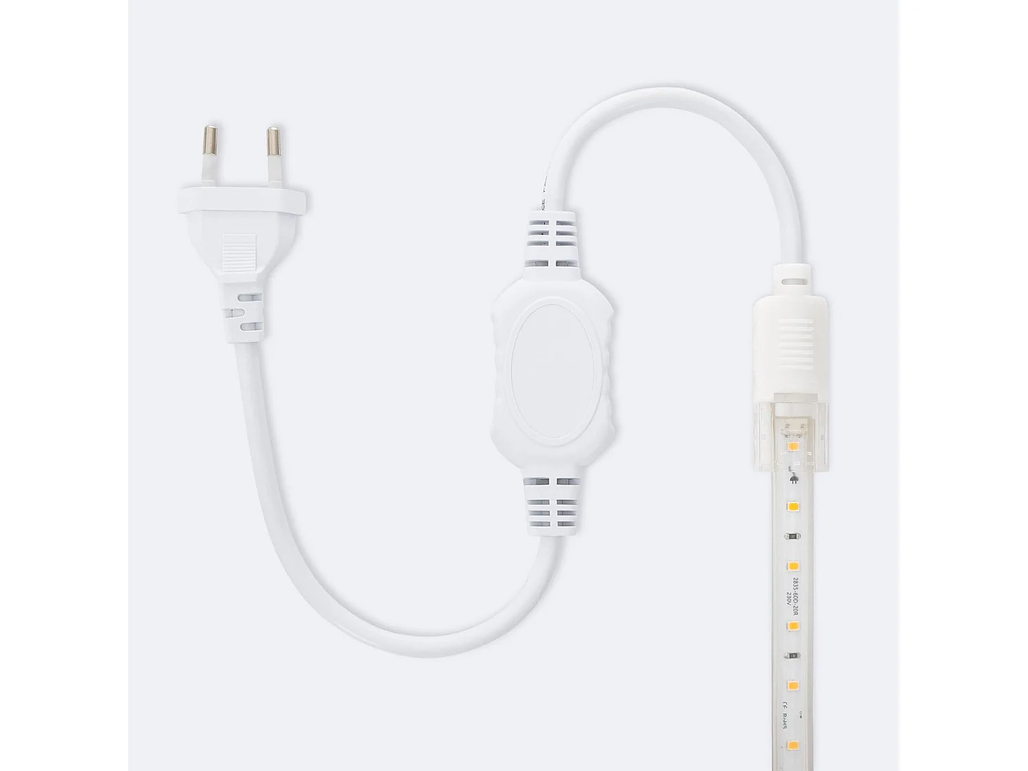 Ruban LED Dimmable 220V SMD 60 LED/m Blanc Neutre 6W/m 600lm/m Largeur 12mm Coupe 20cm IP65 Sur mesure 50 m