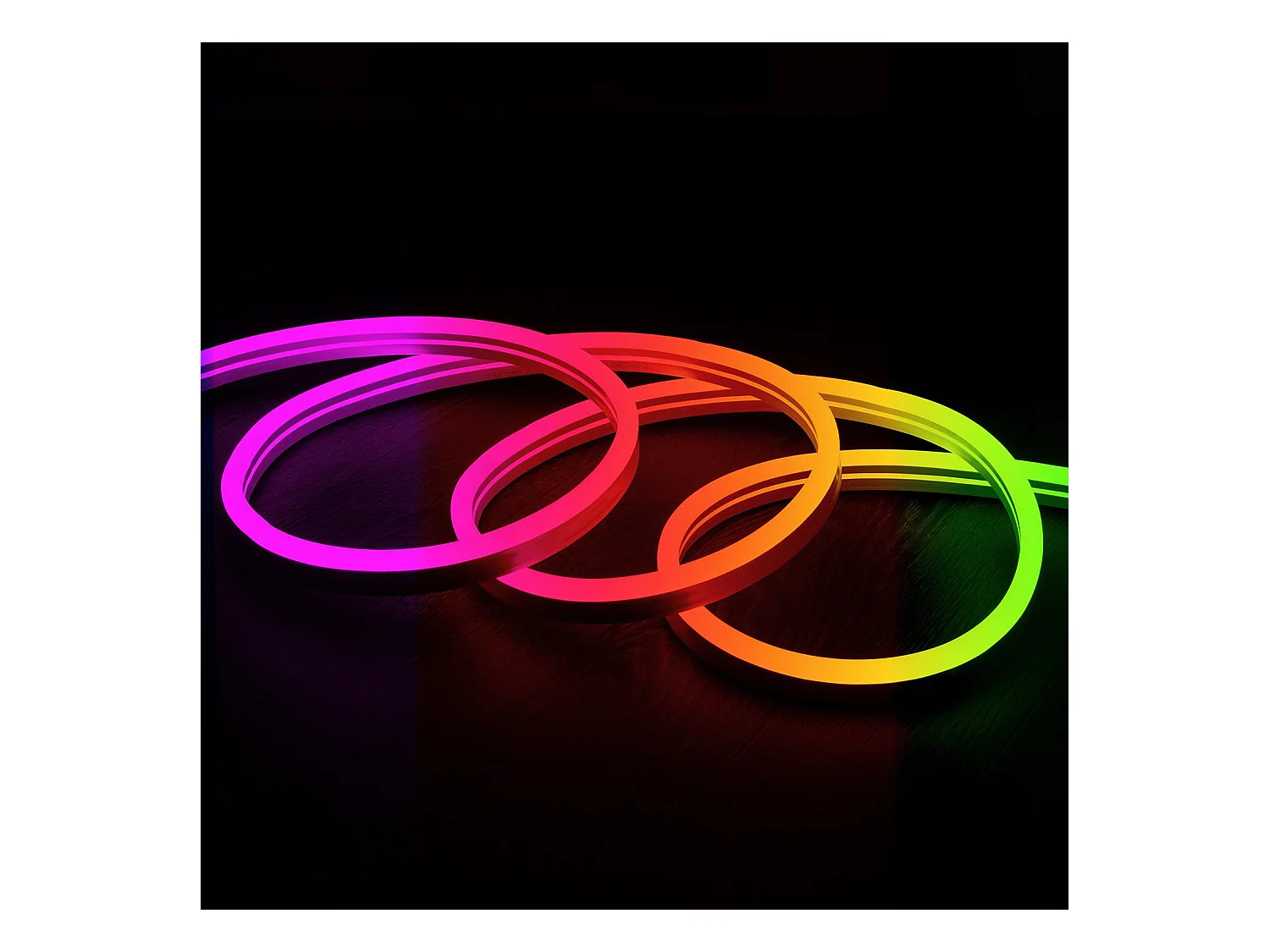 Striscia LED Neon Regolabile 220V RGB Semicircolare 180 11W/m IP67 Taglio 100cm 15 m