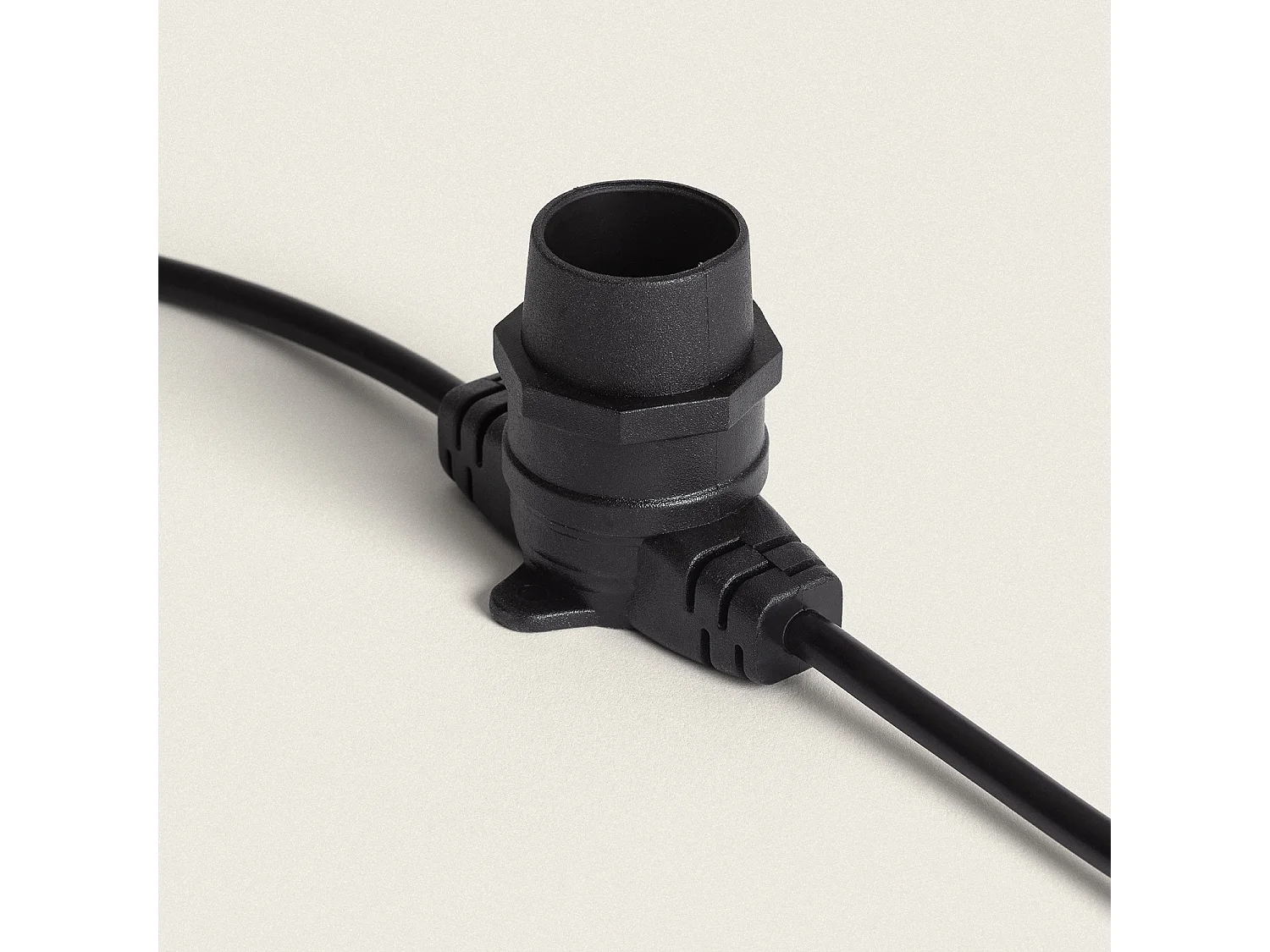 Guirnalda Luces Exterior con 5 Portalámparas B22 5m Negro IP44 Negro