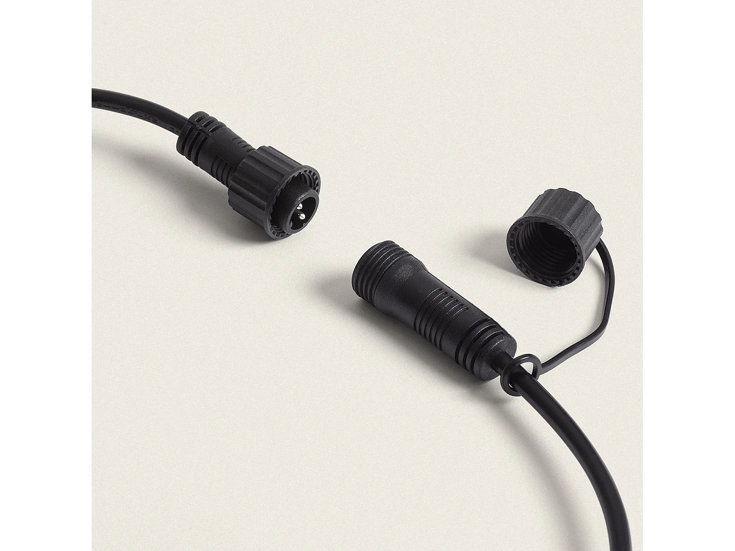 Guirnalda Luces Exterior con 5 Portalámparas B22 5m Negro IP44 Negro