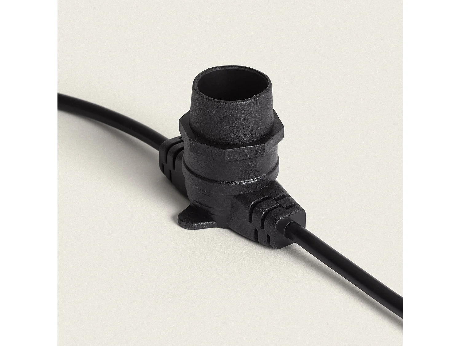 Ghirlanda per Esterni con 5 Portalampade B22 5m Nero IP44 Nero
