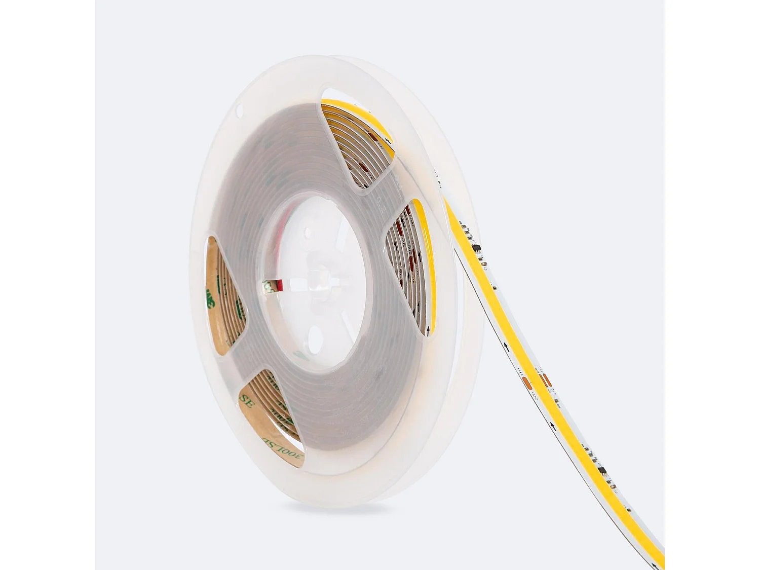 Ruban LED Digital SPI 24V COB 360 LED/m 5m Largeur 10mm Coupe 8 cm IP20 3000K Blanc chaud