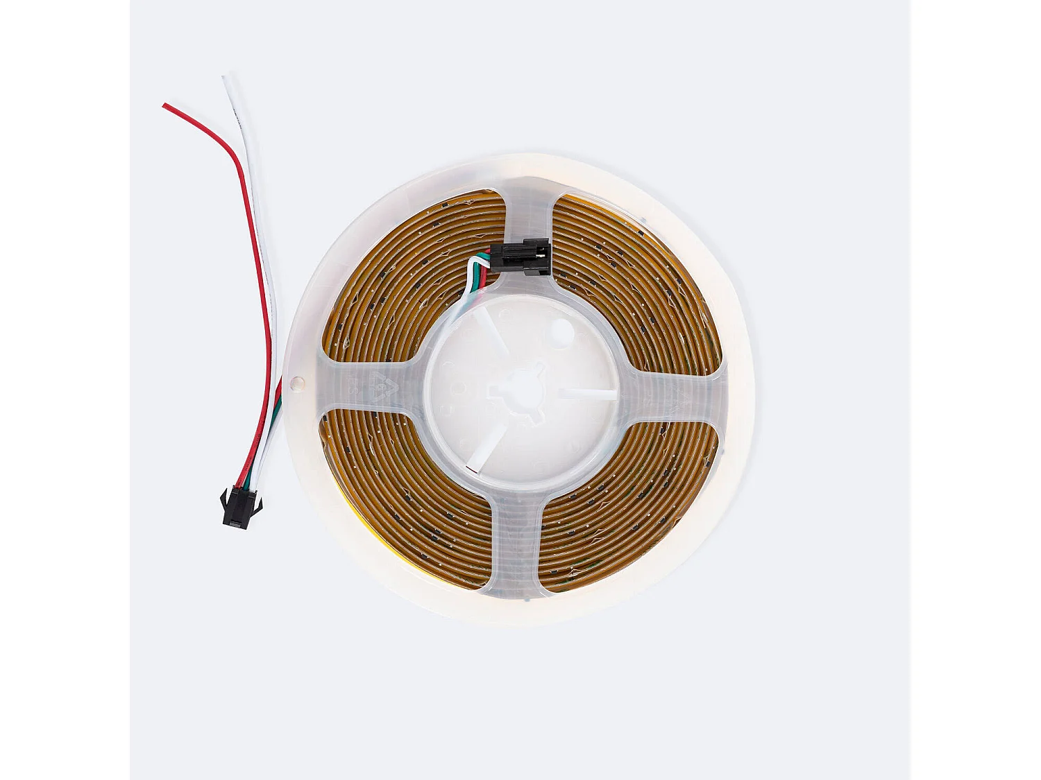 Ruban LED Digital SPI 24V COB 360 LED/m 5m Largeur 10mm Coupe 8 cm IP20 CRI90 3000K Blanc chaud