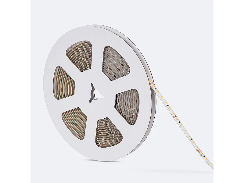Tira LED 24V SMD 120 LED/m 5m 10W/m 1000lm/m Ancho 8mm Corte 5cm IP65 2200K Súper Cálido
