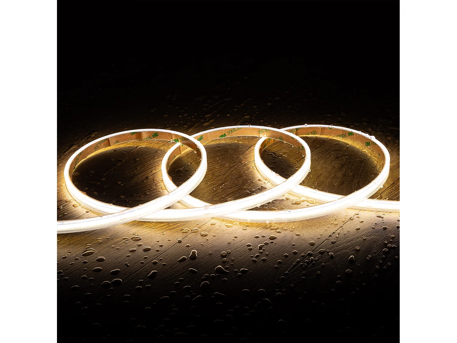 Ruban LED Dimmable 220V COB Auto-redressement 560 LED/m 14W/m 1250lm/m SILICONE FLEX IC2 Largeur 10mm Coupe 10cm IP65 Sur mesure 2200K Super chaud 20 m