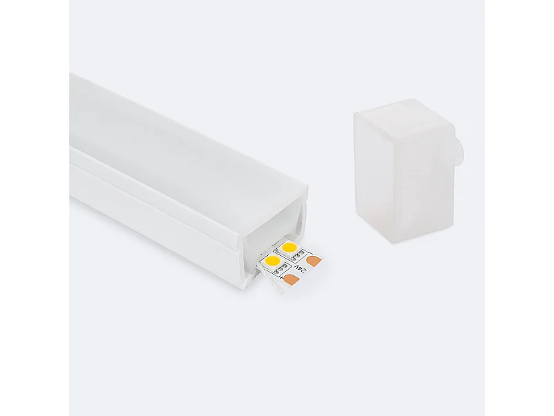 Profilo Silicone Effetto Neon SFLEX 30x20 Curva Verticale per Striscia LED IP20 fino a 17,5mm 2 m